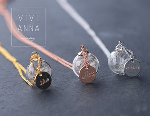 personalisiert Kette Pusteblumen viviannaschmuck Geschenke für mama
