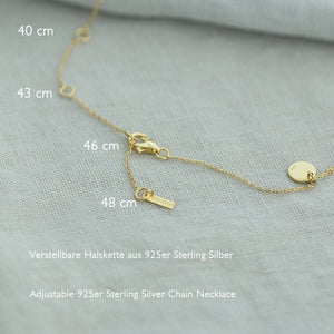 925er Silber Kette • echte Blumen Strandflieder Kette • 925 Silber Personalisierte Geschenk . Individuell Blumen Kette mit Wunschgravur K507