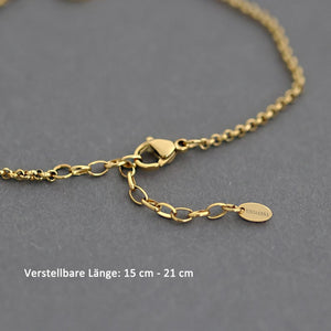 Personalisiertes Armband - Geburtsblumen Armband -  Edelstahl - Silber, Gold oder Rosé Gold - a177