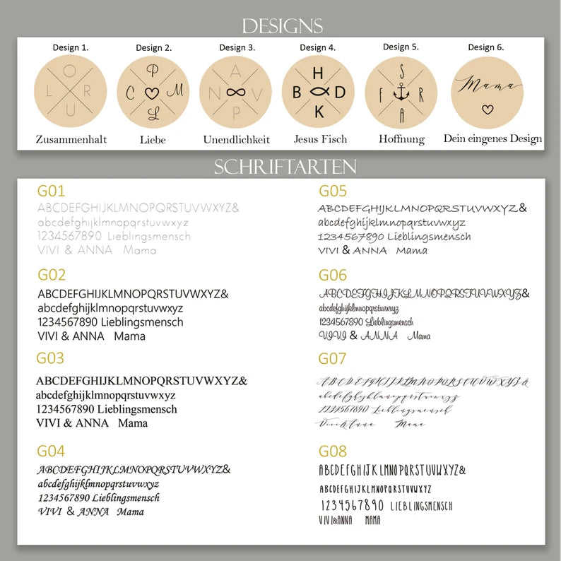 Personalisierte Kette mit Wunschgravur- Edelstahlkette - Familie Halskette - Buchstaben Kette - Gold Silber Roségold - glänzend - matt k531