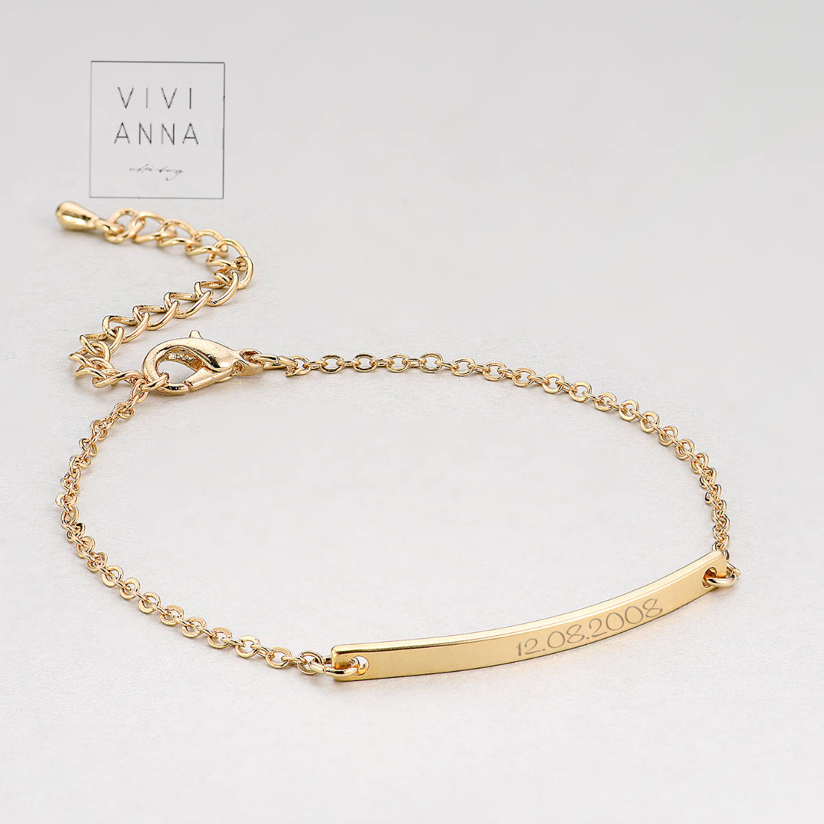 Personalisierte Namen Bar Armband Armkette PB008