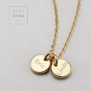 viviannaschmuck Halskette brautjungfern trauzeugin Personalisiertes gravur personalisierte geschenke 