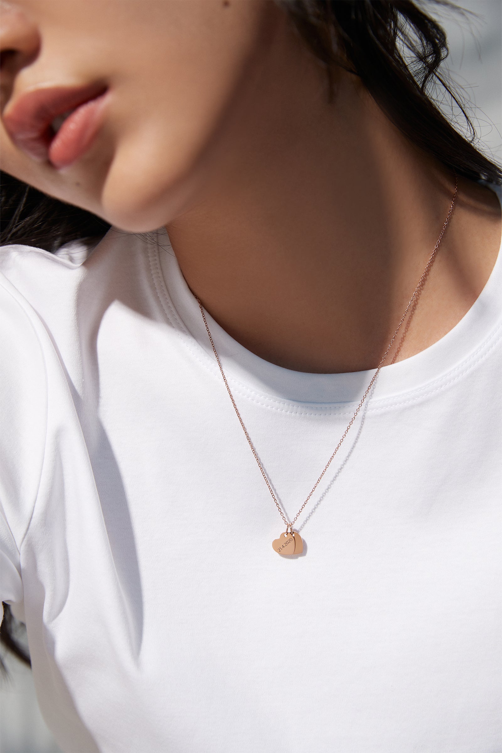 Personalisierte Kette mit Herzanhänger - VIVIANNASCHMUCK